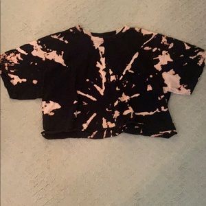Cropped tie dye tee shirt